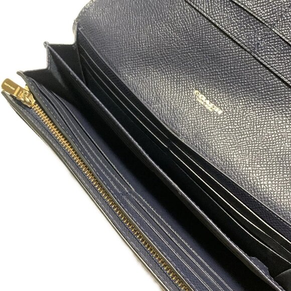 Auth COACH - 53906 Navy Leather Long Wallet - Picture 5 of 6